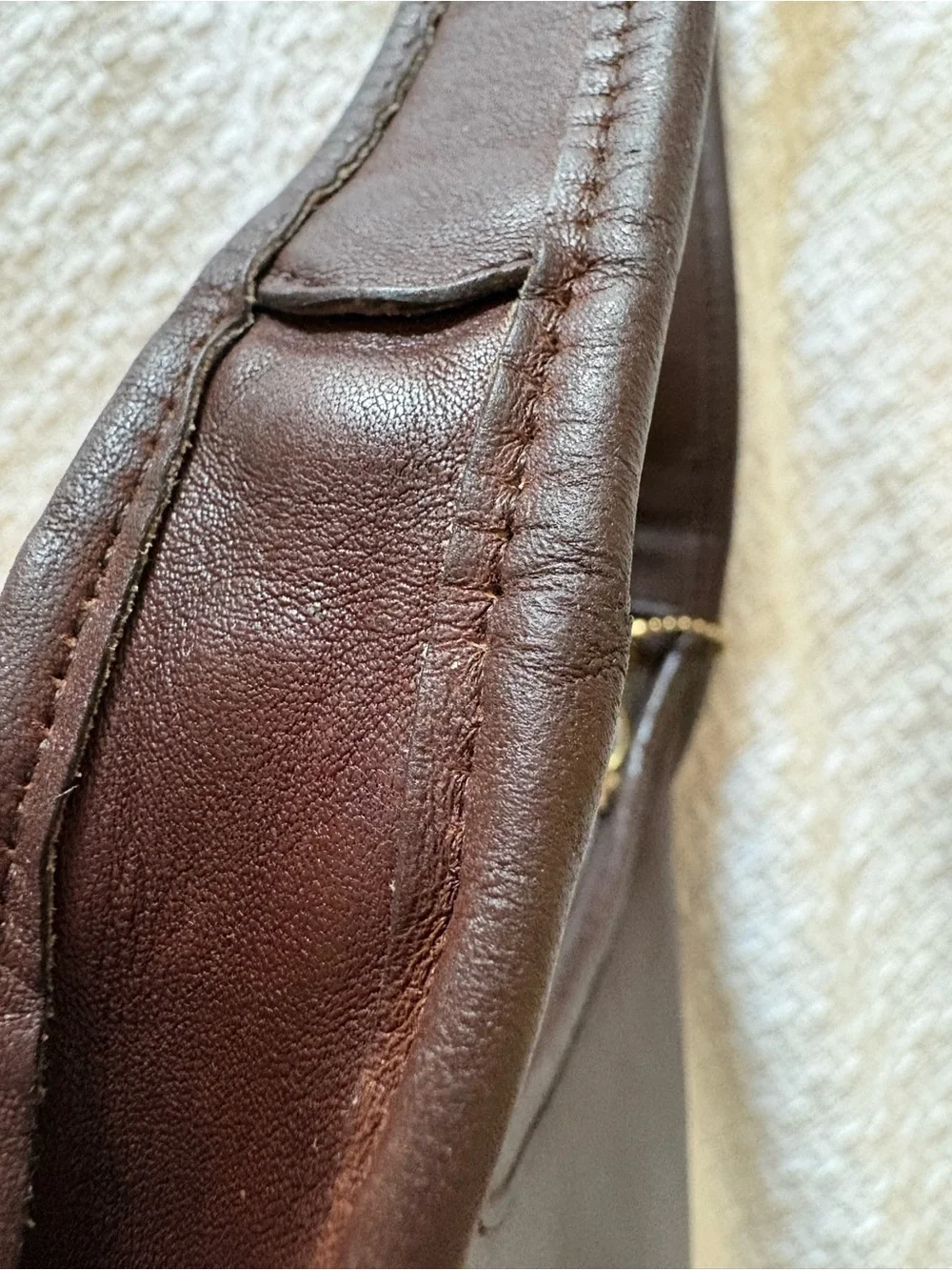 Vintage Coach Ergo 9020 Dark Brown Mahogany Leather Shoulder Bag 1998